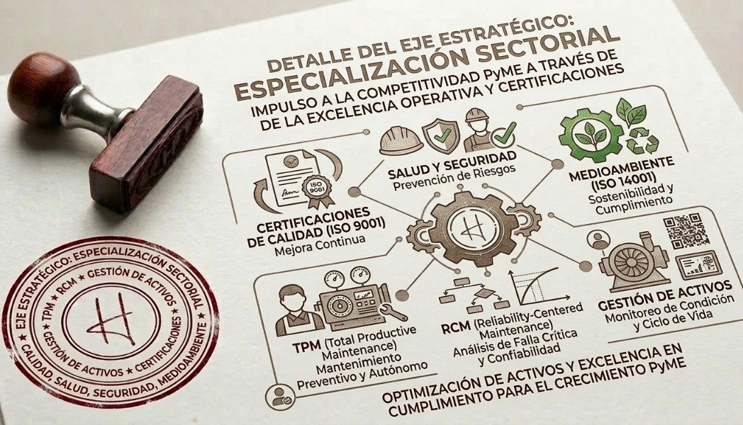 eje estratégico especialización sectorial tpm rcm iso iram ld